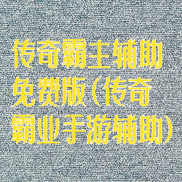 传奇霸主辅助免费版(传奇霸业手游辅助)