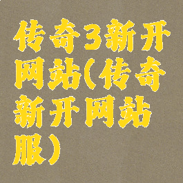 传奇3新开网站(传奇新开网站服)
