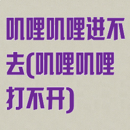 叽哩叽哩进不去(叽哩叽哩打不开)