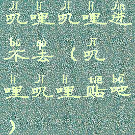 叽哩叽哩进不去(叽哩叽哩贴吧)