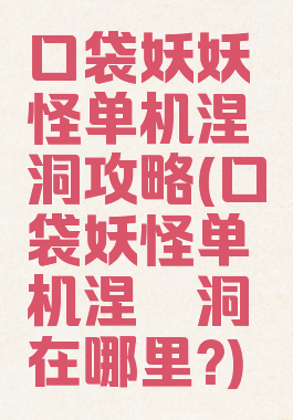 口袋妖妖怪单机涅槃洞攻略(口袋妖怪单机涅槃洞在哪里?)