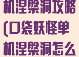 口袋妖妖怪单机涅槃洞攻略(口袋妖怪单机涅槃洞怎么过)