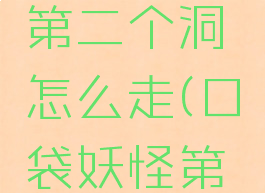 口袋妖怪单机攻略第二个洞怎么走(口袋妖怪第三个洞怎么过)