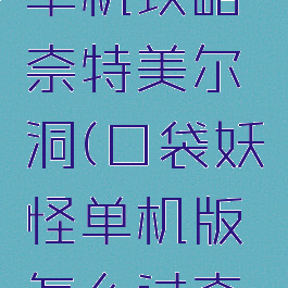 口袋妖怪单机攻略奈特美尔洞(口袋妖怪单机版怎么过奈特美尔洞)