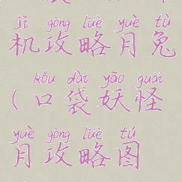 口袋妖怪单机攻略月兔(口袋妖怪月攻略图文)