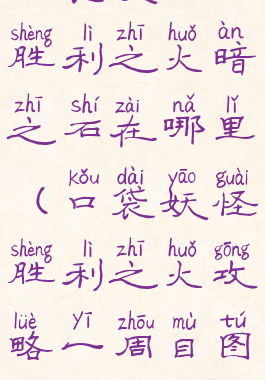 口袋妖怪胜利之火暗之石在哪里(口袋妖怪胜利之火攻略一周目图文)