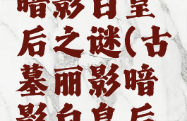 古墓丽影暗影白皇后之谜(古墓丽影暗影白皇后之谜100)