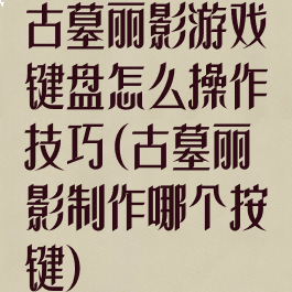 古墓丽影游戏键盘怎么操作技巧(古墓丽影制作哪个按键)
