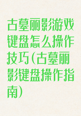 古墓丽影游戏键盘怎么操作技巧(古墓丽影键盘操作指南)