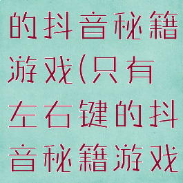 只有左右键的抖音秘籍游戏(只有左右键的抖音秘籍游戏叫什么)
