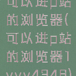 可以进p站的浏览器(可以进p站的浏览器1vvv4346)