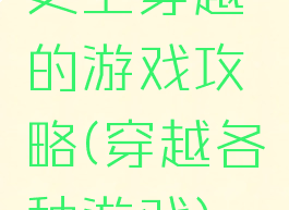 史上穿越的游戏攻略(穿越各种游戏)