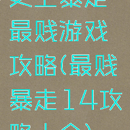 史上暴走最贱游戏攻略(最贱暴走14攻略大全)