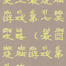 史上最烧脑游戏第七关攻略(最囧烧脑游戏第七关)