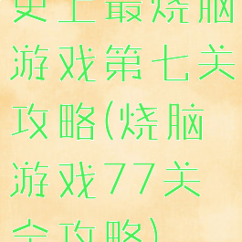 史上最烧脑游戏第七关攻略(烧脑游戏77关全攻略)