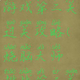 史上最烧脑游戏第二关过关攻略(烧脑大师挑战第二关)