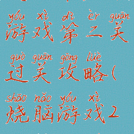 史上最烧脑游戏第二关过关攻略(烧脑游戏2攻略大全)