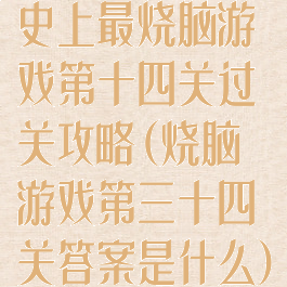 史上最烧脑游戏第十四关过关攻略(烧脑游戏第三十四关答案是什么)