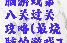 史上最烧脑游戏第八关过关攻略(最烧脑的游戏78关攻略)