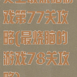 史上最烧脑游戏第77关攻略(最烧脑的游戏78关攻略)