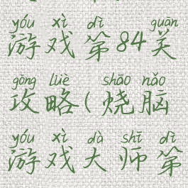 史上最烧脑游戏第84关攻略(烧脑游戏大师第74关)