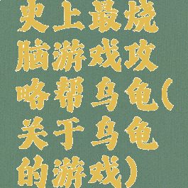 史上最烧脑游戏攻略帮乌龟(关于乌龟的游戏)