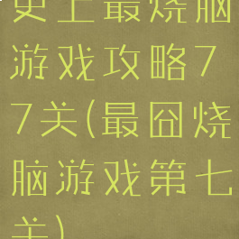 史上最烧脑游戏攻略77关(最囧烧脑游戏第七关)