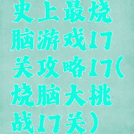 史上最烧脑游戏17关攻略17(烧脑大挑战17关)