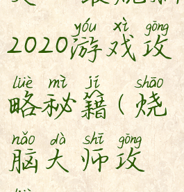 史上最烧脑2020游戏攻略秘籍(烧脑大师攻略2021)