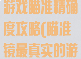 史上最变态的游戏瞄准精确度攻略(瞄准镜最真实的游戏)