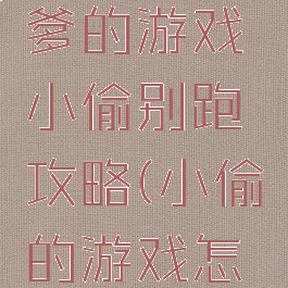 史上最坑爹的游戏小偷别跑攻略(小偷的游戏怎么玩)