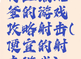 史上最坑爹的游戏攻略射击(便宜的射击游戏)