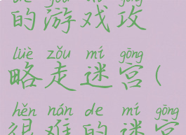 史上最坑爹的游戏攻略走迷宫(很难的迷宫游戏)