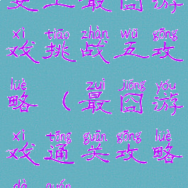 史上最囧游戏挑战五攻略(最囧游戏通关攻略大全)