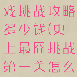 史上最囧游戏挑战攻略多少钱(史上最囧挑战第一关怎么过)