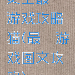 史上最囧游戏攻略猫(最囧游戏图文攻略)