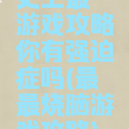史上最囧游戏攻略你有强迫症吗(最囧最烧脑游戏攻略)