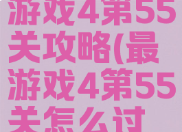 史上最囧游戏4第55关攻略(最囧游戏4第55关怎么过关视频)