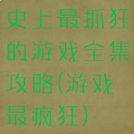 史上最抓狂的游戏全集攻略(游戏最疯狂)