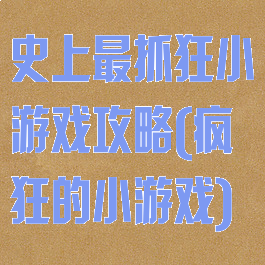 史上最抓狂小游戏攻略(疯狂的小游戏)