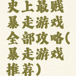 史上最贱暴走游戏全部攻略(暴走游戏推荐)