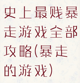 史上最贱暴走游戏全部攻略(暴走的游戏)