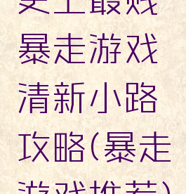 史上最贱暴走游戏清新小路攻略(暴走游戏推荐)