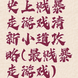 史上贱暴走游戏清新小道攻略(最贱暴走游戏)