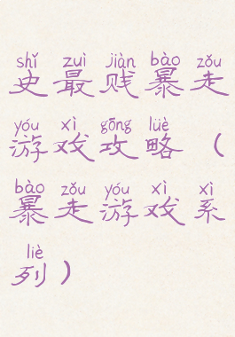 史最贱暴走游戏攻略(暴走游戏系列)