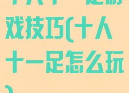十人十一足游戏技巧(十人十一足怎么玩)