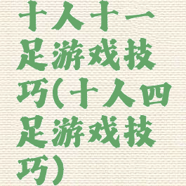 十人十一足游戏技巧(十人四足游戏技巧)