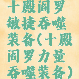十殿阎罗敏捷吞噬装备(十殿阎罗力量吞噬装备)
