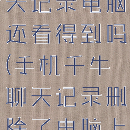千牛删除聊天记录电脑还看得到吗(手机千牛聊天记录删除了电脑上的还在吗)