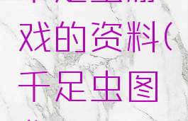 千足虫游戏的资料(千足虫图鉴)